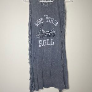 Gypsy Heart Let the Good Times Roll Dress XS gray